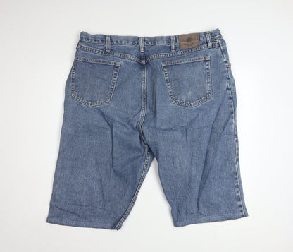 Wrangler Men's Blue Denim Cargo Shorts Size 42 Relaxed Fit