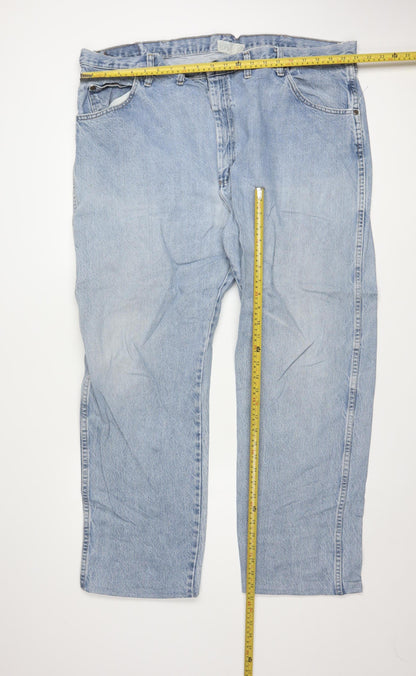 Wrangler Men's Blue 44x32 Regular Fit Straight Denim Jeans