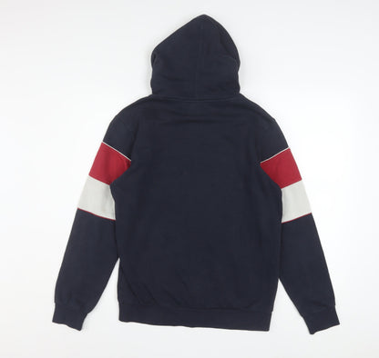 Champion Boys Navy Red Colourblock Pullover Hoodie Size 13-14 Years
