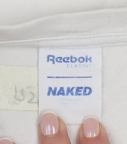 Reebok Women Ivory Cotton Short Sleeve T-Shirt S