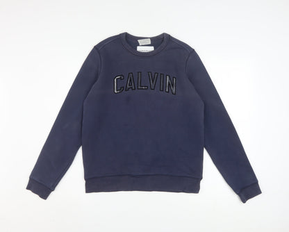 Calvin Klein Jeans Womens Navy Blue Cotton Sweatshirt M