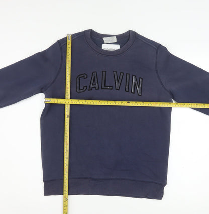 Calvin Klein Jeans Womens Navy Blue Cotton Sweatshirt M