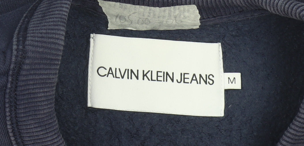 Calvin Klein Jeans Womens Navy Blue Cotton Sweatshirt M