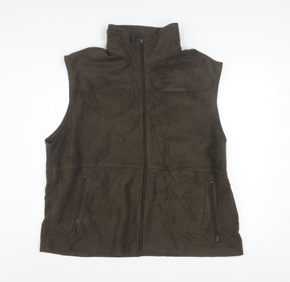 Columbia Men Brown 2XL Fleece Bodywarmer Waistcoat Hiking Outdoor