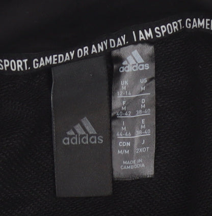 Adidas Women's Black Pullover Hoodie M 12-14 Cotton Blend