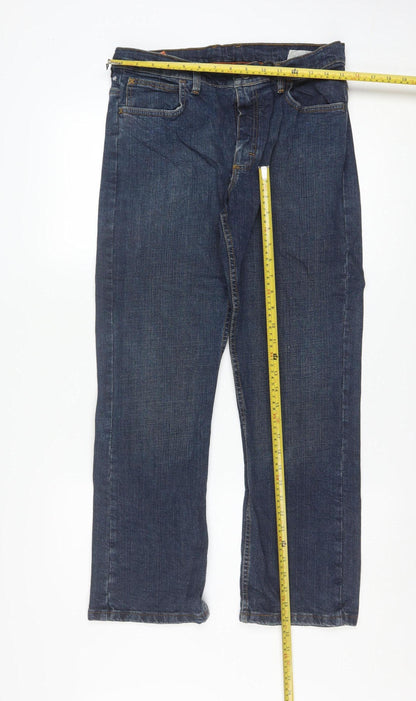 Wrangler Women Blue Size 16 Relaxed Fit Straight Leg Denim Jeans