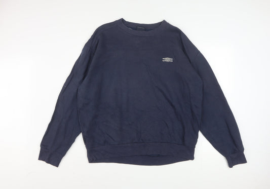 Umbro Mens Blue XL Pullover Sweatshirt Crew Neck Long Sleeve