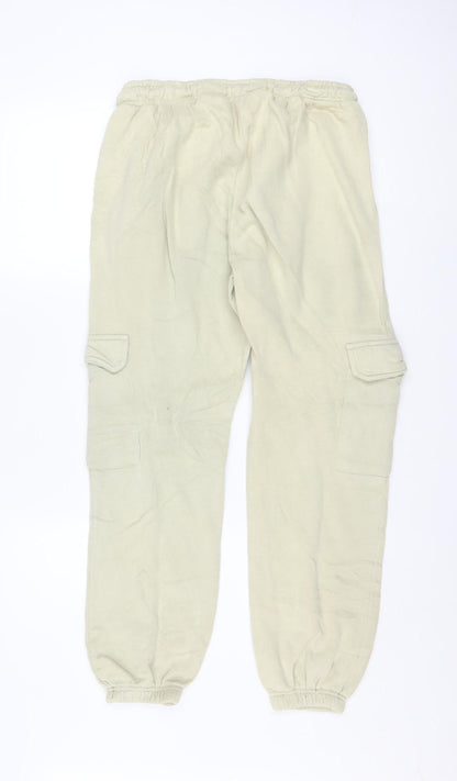 Ellesse Womens Beige Jogger Trousers Size 10 Cotton Blend