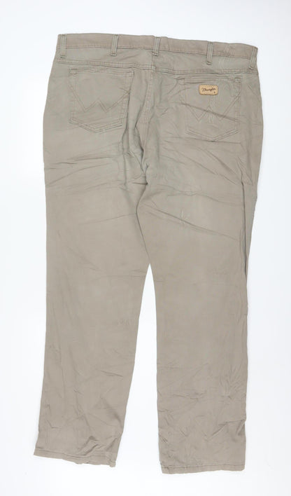Wrangler Men's Beige Chino Trousers Size 42 Straight Fit
