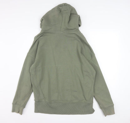 Adidas Womens Green Pullover Hoodie Size 10 Cotton Blend Casual