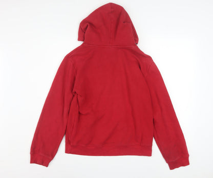 Fila Boys Red XL Hoodie Pullover Cotton Blend Logo Hooded Sweatshirt