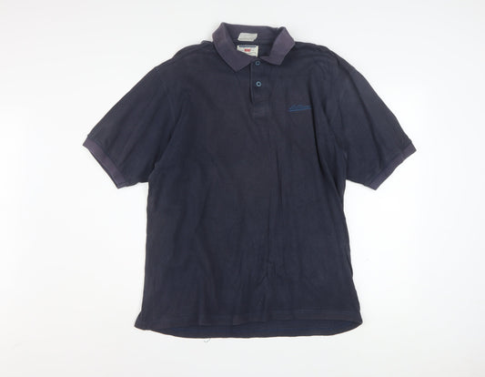 Levi's Men's Blue XL Regular Fit Cotton Short Sleeve Polo Shirt