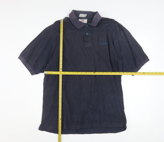 Levi's Men's Blue XL Regular Fit Cotton Short Sleeve Polo Shirt