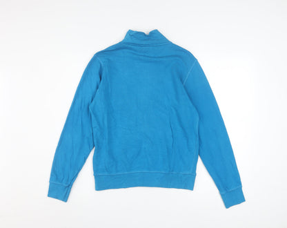 Napapijri Boys Blue Track Jacket Size 12 Years Full Zip Logo Activewear