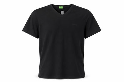 Hugo Boss Men Black Slim Fit V-Neck Cotton T-Shirt Size L