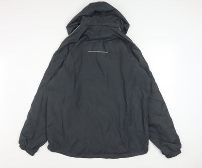 Umbro Mens Black XL Hooded Windbreaker Jacket