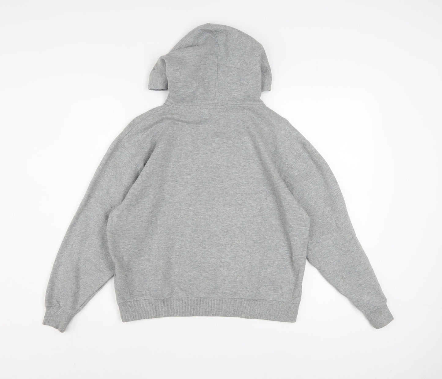 Fila Boys Grey Pullover Hoodie L Graphic Print Fleece Sweatshirt