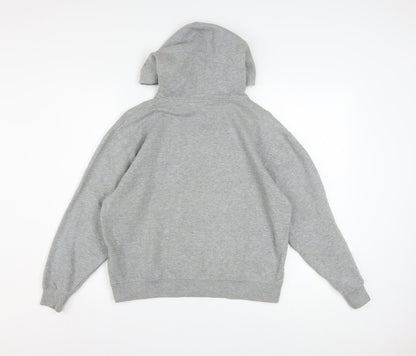 Fila Boys Grey Pullover Hoodie L Graphic Print Fleece Sweatshirt