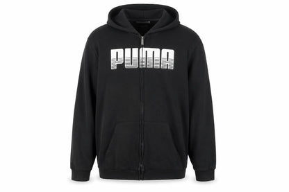 Puma Mens Black XXL Full Zip Hoodie Cotton Blend Graphic