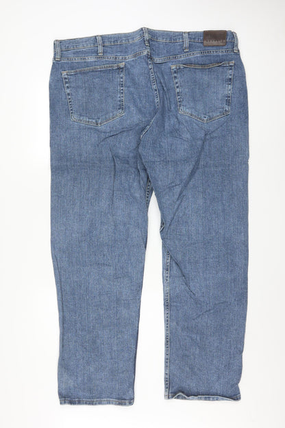 Wrangler Men's Blue Straight Fit Denim Jeans 42x30 Big & Tall