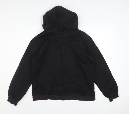 Champion Women's Black Pullover Hoodie Large Logo Embroidered Sweatshirt
