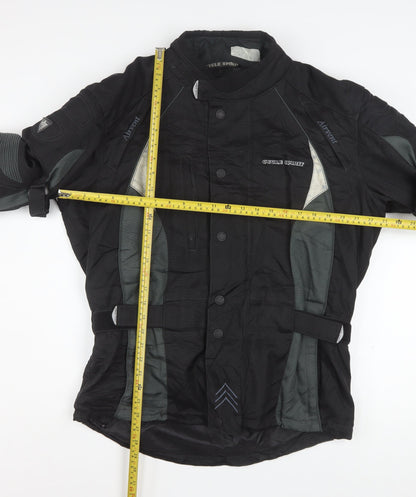 Cycle Spirit Men's Black L Motorcycle Jacket Waterproof Lined