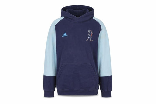 Adidas Men's Blue XL Pullover Hoodie with Football Graphic