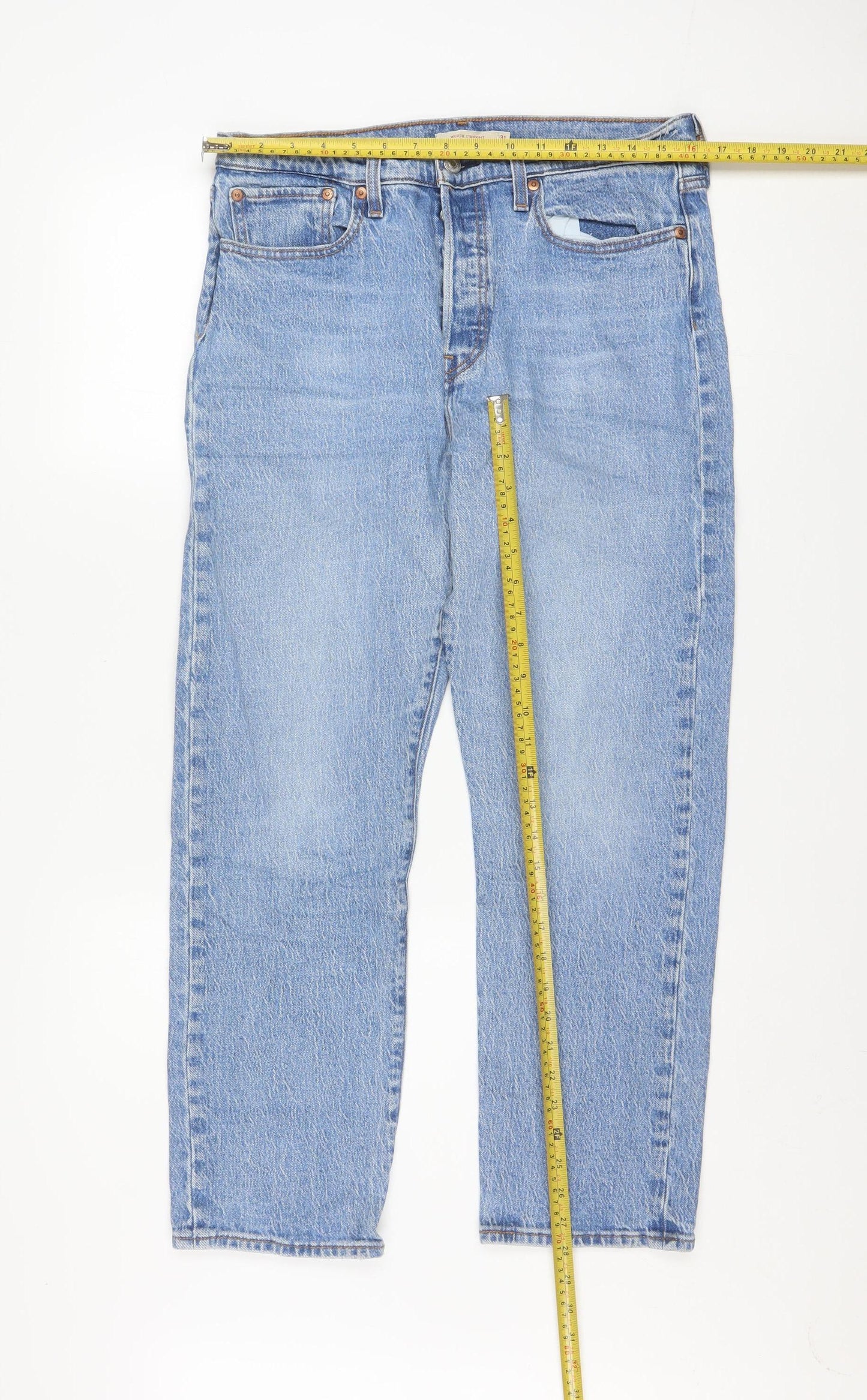 Levi's Women's Blue High Rise Straight Jeans W31 L28