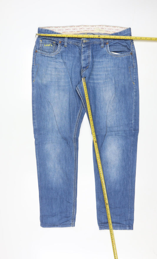 Levi's Men's Blue Straight Fit 36W 34L Denim Jeans