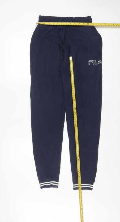 Fila Men's Blue Jogger Sweatpants Small Regular Fit Cotton Blend