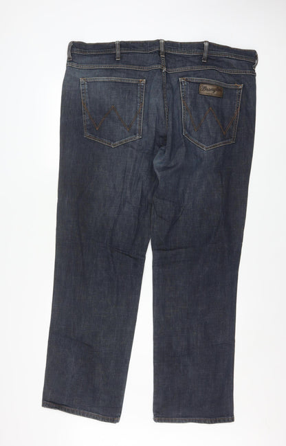 Wrangler Men's Blue Arizona Stretch Straight Jeans W44 L32