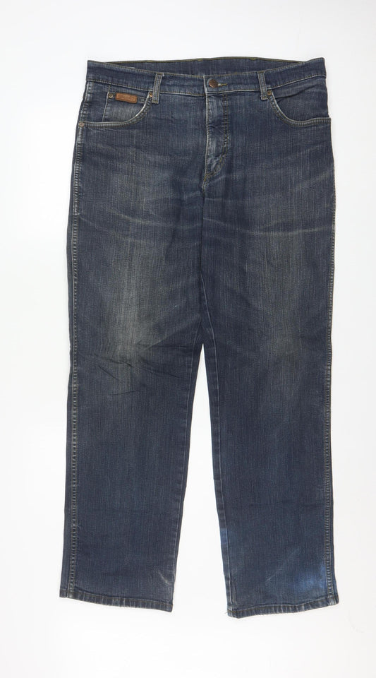 Wrangler Men's Blue Texas Stretch Straight Jeans W36 L32