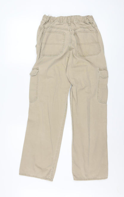 Wrangler Womens Beige Cargo Trousers Size 16 Regular Cotton Twill