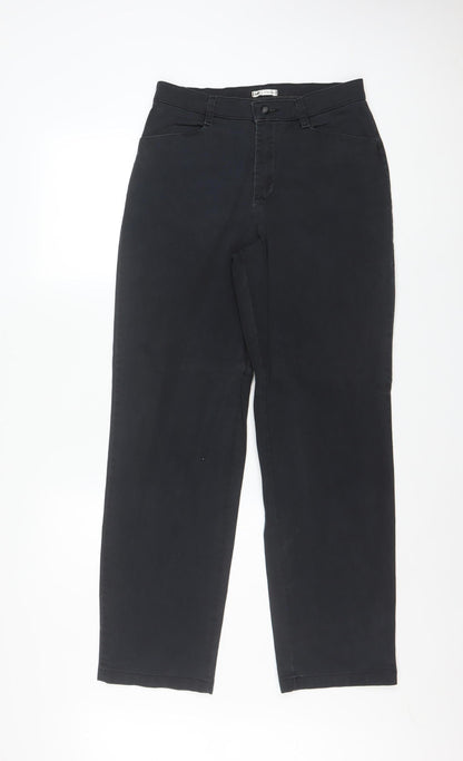 Lee Womens Black Chino Straight Leg Stretch Cotton Trousers Size 8