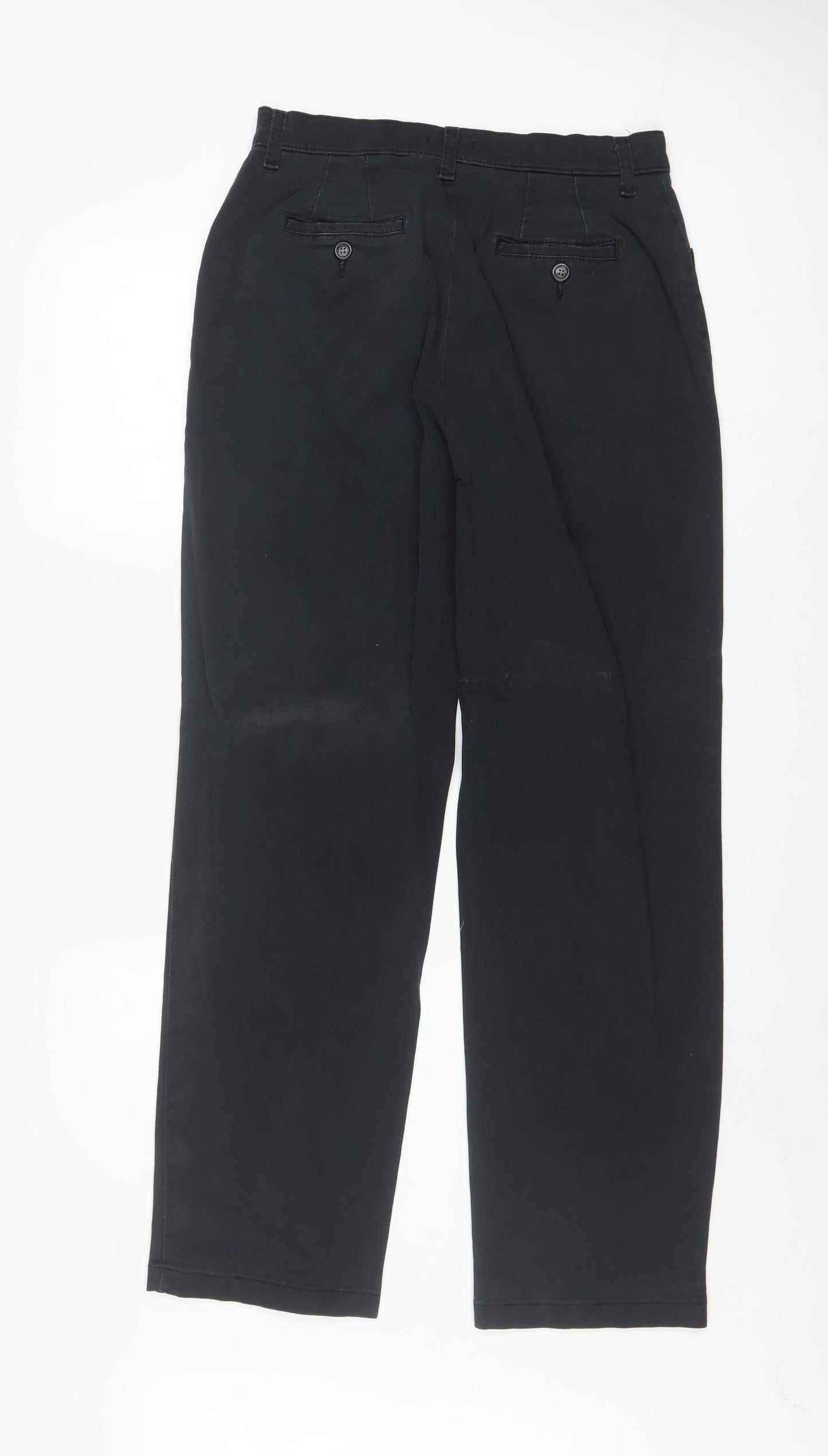 Lee Womens Black Chino Straight Leg Stretch Cotton Trousers Size 8