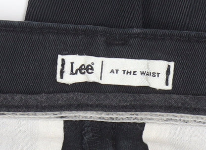 Lee Womens Black Chino Straight Leg Stretch Cotton Trousers Size 8