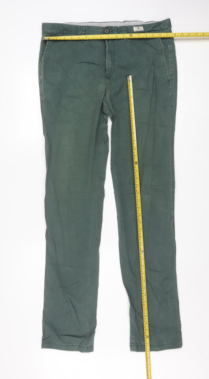 Tommy Hilfiger Men's Green 36x36 Chino Trousers Cotton Stretch