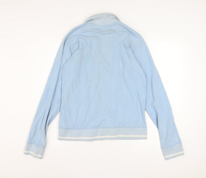 Reebok Women's Blue Track Jacket Size 16 Full Zip Cotton Blend