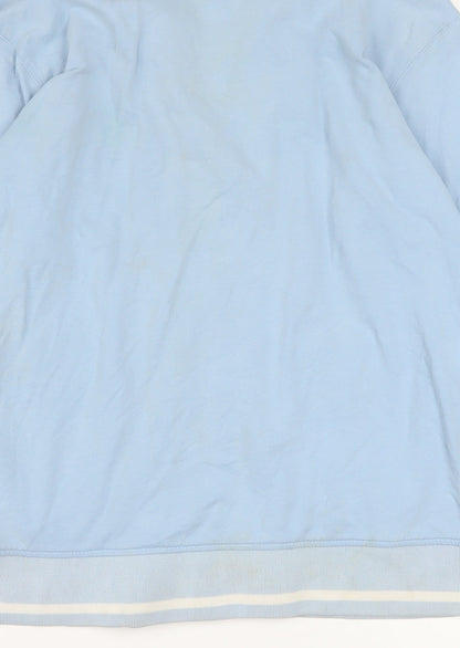 Reebok Women's Blue Track Jacket Size 16 Full Zip Cotton Blend