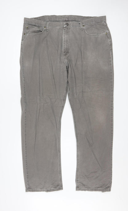 Wrangler Men's Grey Straight Fit Jeans 40x32 100% Cotton