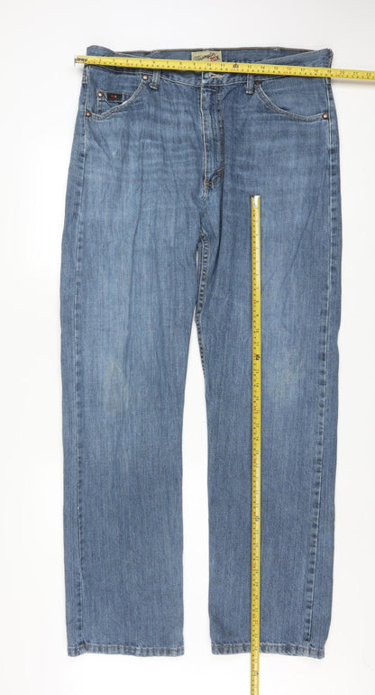 Wrangler 20X Men’s Blue Straight Fit 36x34 Denim Jeans