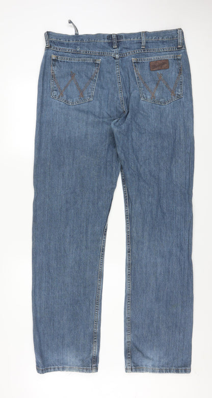 Wrangler 20X Men’s Blue Straight Fit 36x34 Denim Jeans