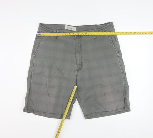 Wrangler Men's Grey Chino Shorts Size 36 Regular Fit Cotton Stretch