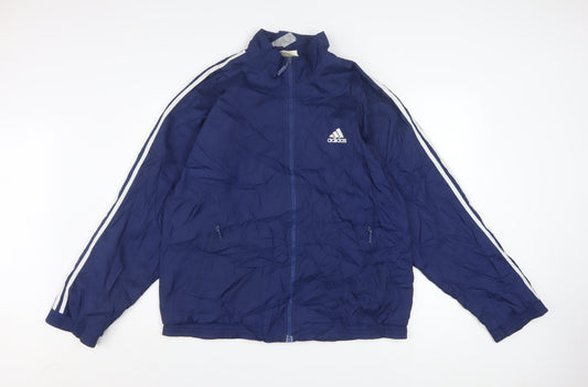Adidas Men's Blue Medium Windbreaker Sports Jacket