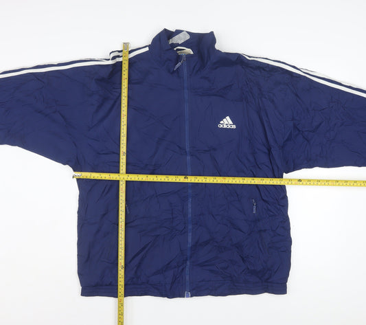 Adidas Men's Blue Medium Windbreaker Sports Jacket