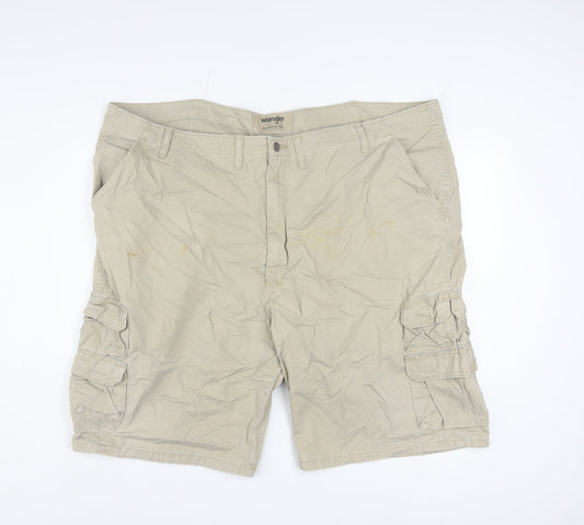 Wrangler Men's Beige Cargo Shorts Size 48 Cotton Casual