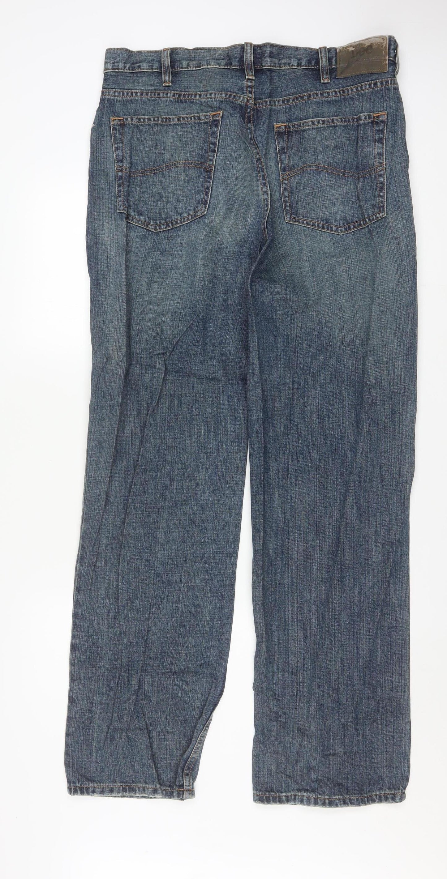 Lee Men's Blue Relaxed Straight Leg Jeans Size 34x34 Denim Classic Fit