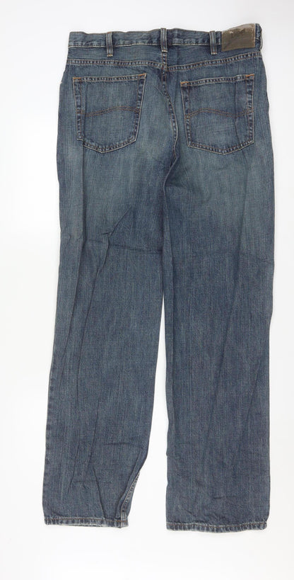 Lee Men's Blue Relaxed Straight Leg Jeans Size 34x34 Denim Classic Fit