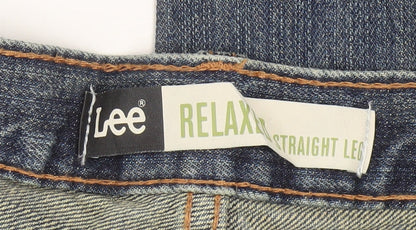 Lee Men's Blue Relaxed Straight Leg Jeans Size 34x34 Denim Classic Fit