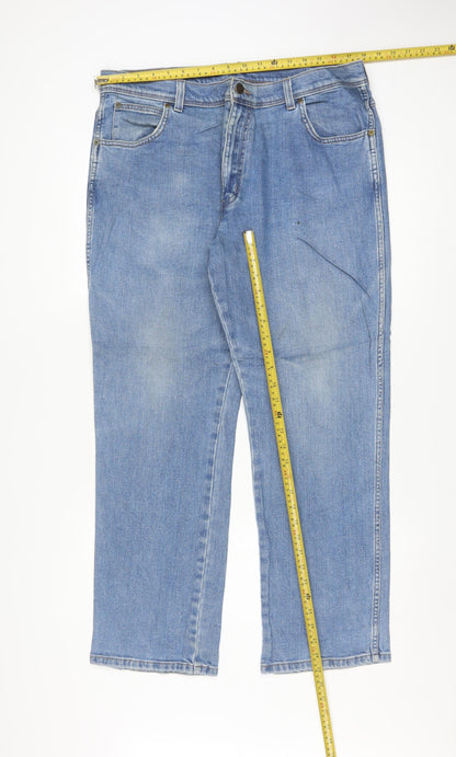 Wrangler Men's Blue Regular Fit Straight Jeans W38 L30